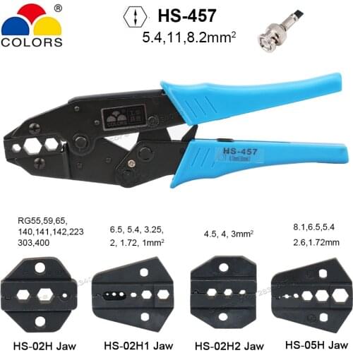 HS-457 Coaxial Connector Crimping Pliers Jaw set RG55 RG58 RG59,62, relden 8279,8281,9231,9141,4C,5C,7C SMA Coaxial Clamp Tools