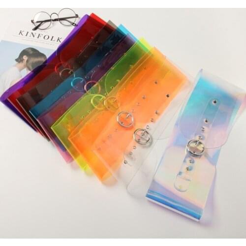 2020 New Fashion Better Sense Transparent PVC Belt Color Wide Girdle Female Decoration Dress Korean Version of The Belt