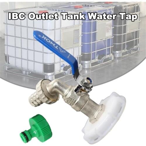 New IBC Tank Adapter S60X6 1/2" Garden Hose Faucet Water Tank Hose Connector 3/4" Garden Tap Replacement Connector Fitting Valve