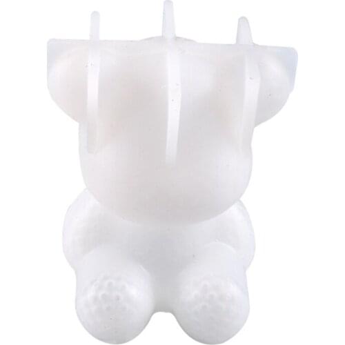 Crystal Epoxy Resin Mold 3D Diamond Bear Ornaments Casting Silicone Mould DIY Crafts Jewelry Decorations Making Tools