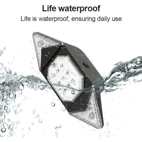 Smart Bicycle Turning Signal Light Bicycle Tail Light USB Rechargeable Wireless Remote Control Mountain Bike Warning Lamp