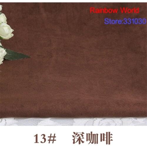 13# deep brown Thin Suede fabric for DIY sewing Sofa pillow bag colthes skirt coat hat shoes material(50*150cm)