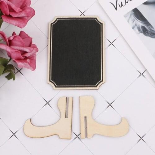 10pcs Wooden Mini Blackboard Table Sign Memo Message Stand Chalk Board Wedding Party Decoration Supplies 32CB
