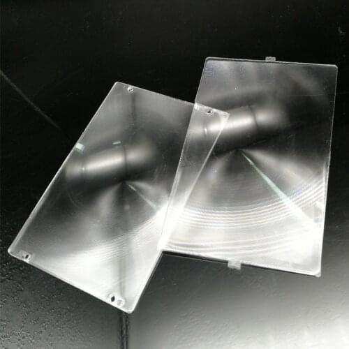 2pcs/set rectangle optical PMMA plastic fresnel lens with HD fine groove pitch for 3 inch professional diy projector kit lens