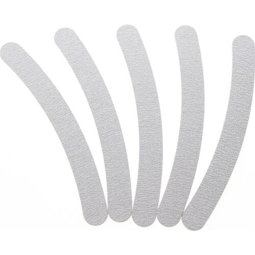 5Pcs 180/240 Double Sided Lime A Ongle Lixa De Unha Emery Board Nail Buffer Block Good Promotional Manicure Curved Nail File