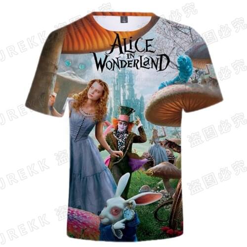 Alice in Wonderland 3D T shirt Men Women Children Summer Short Sleeve Boy Girl Kids Fashion Streetwear Printed Cool Tops Tee