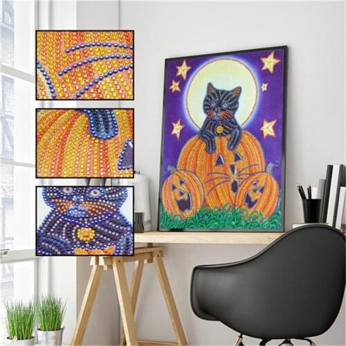 DIY Diamond Painting Animal Halloween 5D Special Diamond Embroidery Painting Combination Decoration