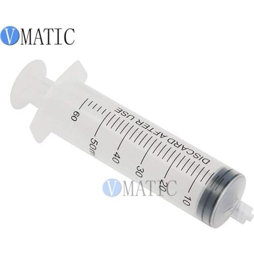 Free Shipping Non Sterilized Quality 5Pcs 60ml/cc Luer Lock Plastic Manual Luer Lock Tip Syringe