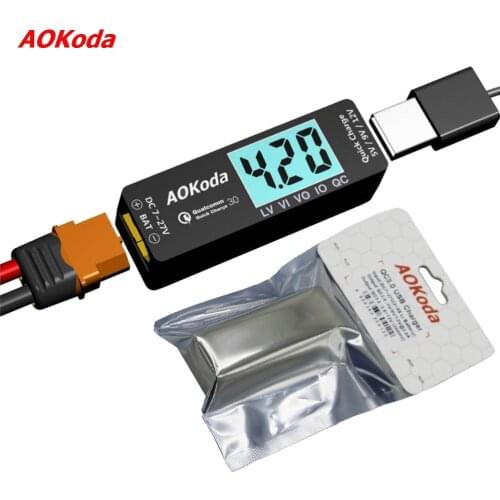 AOKoda QC3.0 Quick Charger Lipo Battery To USB Power Converter Adapter For Smartphone Tablet PC Phone DIY Part