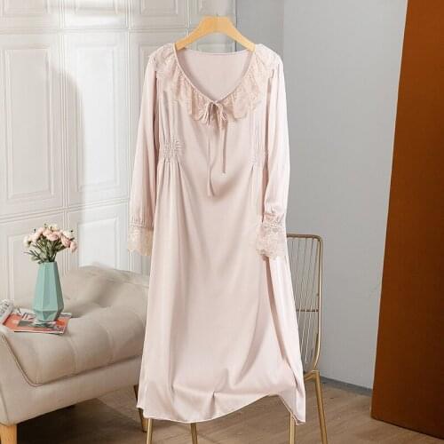 Женские длинные ночные сорочки CEARPION China At AliExpress