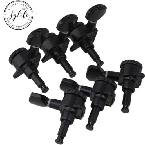 Black Auto lock string Guitar Tuning Pegs Machine heads 3L3R