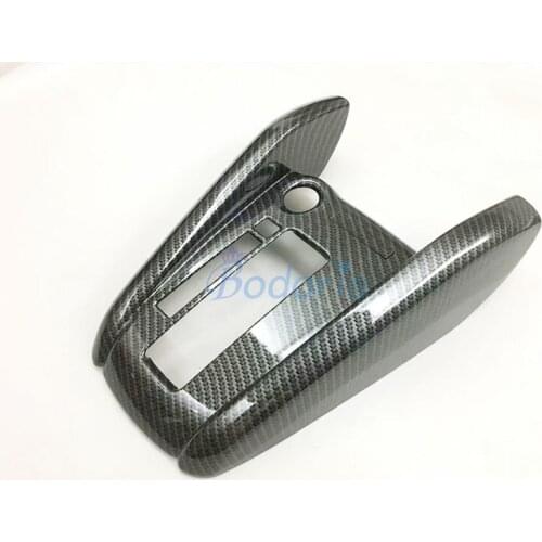 Carbon Fiber Color Front Gear Box Hand Shift Cover Trim Car Styling For Nissan Kicks 2017 2018 2019 2020 Auto Accessories