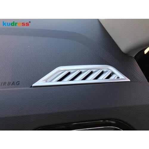 For VW For Volkswagen Tiguan Mk2 2017 2018 2019 Matte Car Interior Air Vent Cover Trim AC Outlet Frame Trims Sticker Accessories