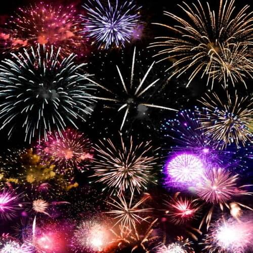 Fireworks Happy New Year photography backgrounds High quality Computer print scenic backdrops