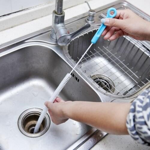 Cleaning tool bendable sewer pipe dredge sink bathroom shower hair cleaner drain pipe cleaning brush kitchen accessories