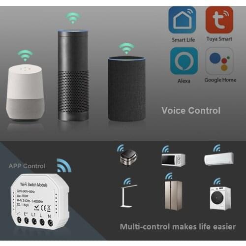 Tuya WiFi Intelligent Module Switch Modification Module Intelligent Home DIY Tool APP/Voice Control for Alexa Google Home