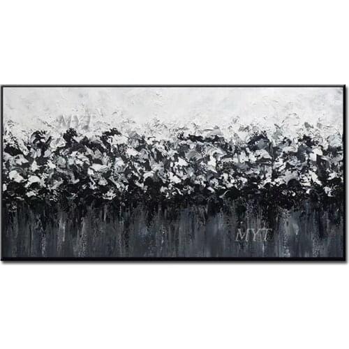 An Interesting Abstract Painting In Black 100% Handpainted Wall Art High Quality Home Decor Picture Frameless Modern On Canvas