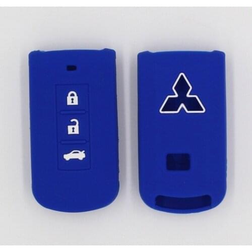 2PC silicone key fob protect cap set skin hood cover case For Mitsubishi 2017 2018 Eclipse Outlander Lancer Galant Mirage Remote