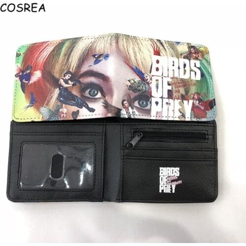 Birds of Prey Cosplay Wallet Short PU Leather Multi-card Coin Purse Holders Joker Wallet Gifts Pocketbook