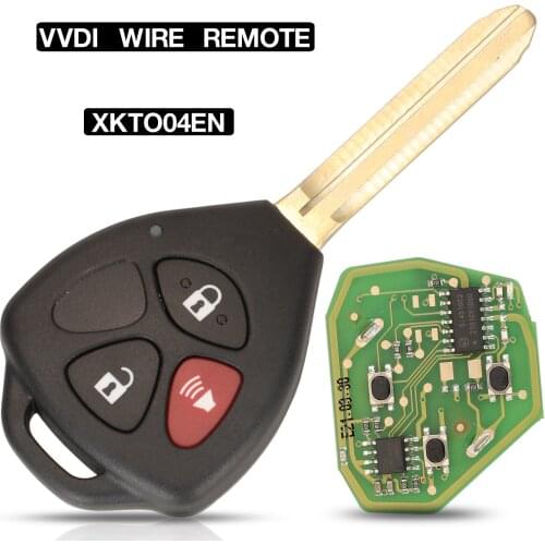 Kutery PN:XKTO04EN Xhorse VVDI2 Wire Universal Remote Key For Toyota Style 3 Buttons For VVDI VVDI2 Key Tool English Version