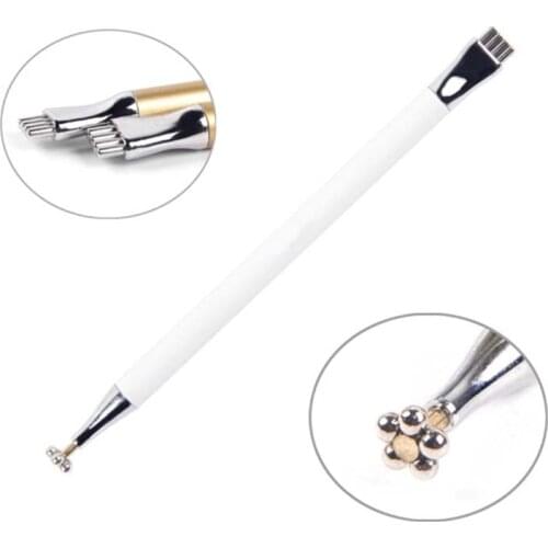 3D Line Strip Effect Strong Magnetic Pen Nail Art Magnet Stick Cat Eyes Double Headed Magnet for Nail Gel Polish Tools