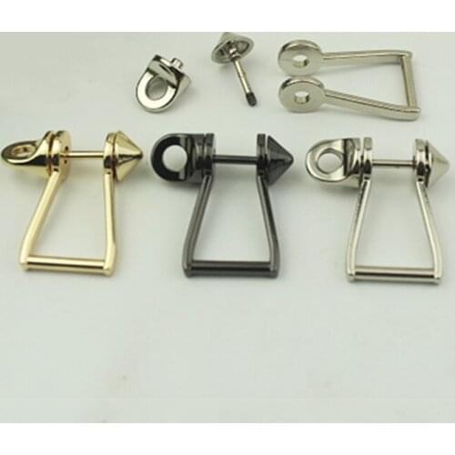1pcs Metal Removable Open Screw D Ring Buckle Special Shackle for DIY Leather Craft Bag Strap Belt Bandle Shoulder Webbing