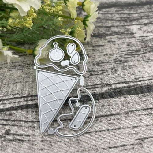Ice Cream Metal Cutting Die Stencil Template for DIY Embossing Paper Photo Album Gift Cards Making Scrapbooking Craft New Dies