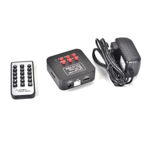 16MP Microscope Camera Full HD 1080P 60FPS HDMI USB Output Digital Industrial Camera Support TF 100X C-mount Lens for PCB Repair