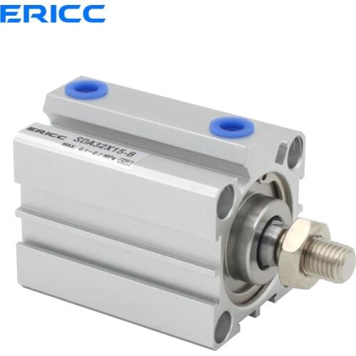 Air Cylinder SDA-B series Male thread Pneumatic Compact airtac type 16 20 25 32 40 50 63mm Bore to 5 10 15 20 25 30 40 45 50mm