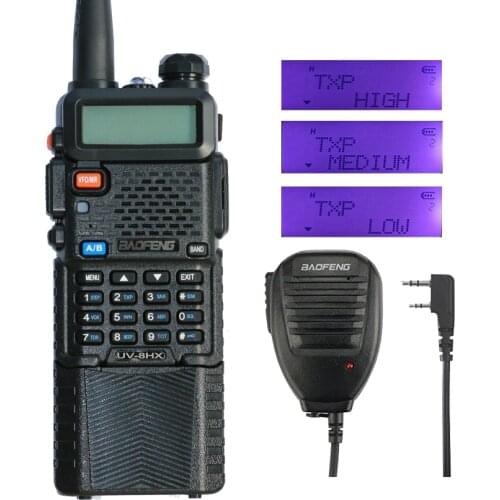 Baofeng UV-8HX 8W Walkie Talkie Ver BFP3-23 Dual Band Baofeng 5R PTT CB Radio 128CH Portable Ham Radio UV-5R Comunicador
