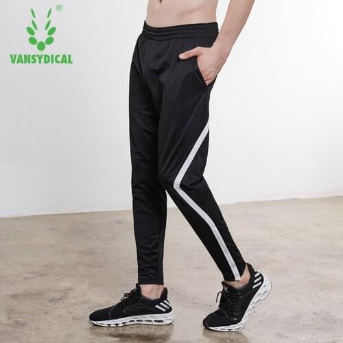 Vansydical Sports Running Pants Autumn Winter Mens Fitness Side Zipper Letters Gym Sweatpants Outdoor Workout Jogging Trousers