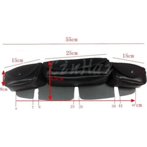 Motorcycle Windshield Bag Saddle Debris Bag 3 Pouch Pocket Fairing Bag For Harley Electra Glide Touring 1996-2013