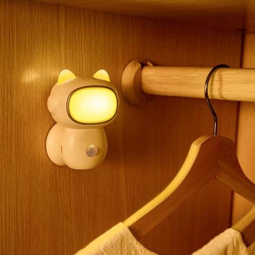 LED Night Light Sensor Soft Colors Light Robot Sleep Wall Light Table Lamp Light for Room Kid Baby Bedroom Home Light Decoration