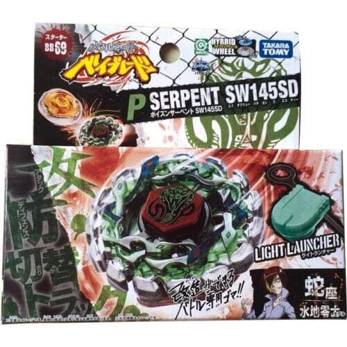 Takara Tomy Japan Version Original Beyblade with Launcher Spinning Toys BB69 Poison Serpent SW145SD for Kids Metal Fusion