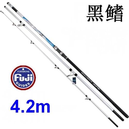 ZZ06 4.2M 550g 4.5M 580g Fuji KW Large Ring Carbon Fiber SurfCasting Surf Casting Fishing Rod Tip Dia 3.5mm-23.5mm Bait 100-250g