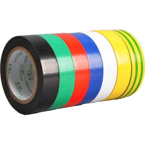 1PCS Colorful Insulation tape 1.7cm*18m wire electrical bandage waterproof flame retardant