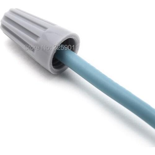 10PCS Gray Wire Connector Twist-On Terminals Closed Cap Spring Insert Assortment 22-14 AWG Grey P1