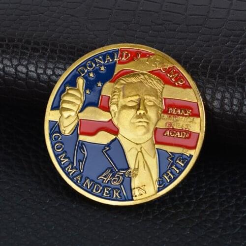 2020 Donald J. Trump Keep America Great Commander In Chief Gold Silver Challenge Coin America 45th President Commemorative Coins