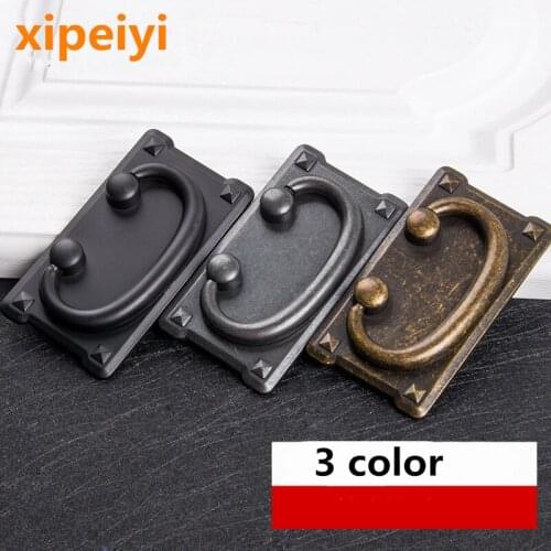 3 Color Black Bronze Quartet Design Retro Handle Furniture Drawer Handle Knobs Kitchen Wardrobe Cabinet Handles Pulls
