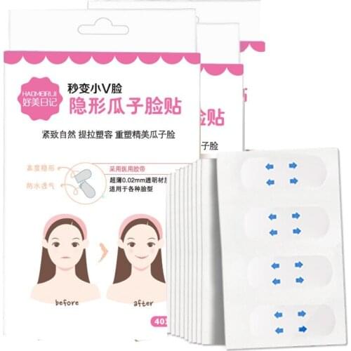 40pcs Lift Face Sticker Instant Waterproof V Shape Breathable Makeup Adhesive Tape Invisible Lifting Tighten Chin