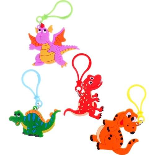 6 cm with metal keychain Fun texture soft doll dinosaur pendant animal for children hot sale