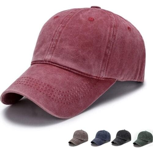 8 Colors Casual Unisex Outdoor Cotton Solid Washed Adjustable Baseball Cap Sun Hat