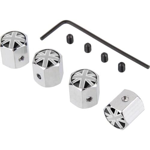 Car Accessories Auto Wheel Tire Valve Stem Caps for UK Flag for Renault VW Mini Cooper BMW Lexus Jeep Hyundai I30 Honda KIA