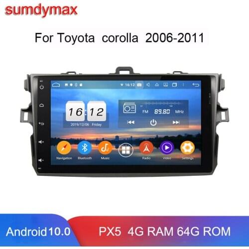 8core android 10 car multimedia player for Toyota corolla 2006-2011 gps navigation car radio audio stereo carplay head unit