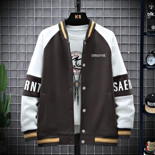Hip Hop Baseball Jackets And Coats Streetwear Cardigan Casual Bomber Outerwear Boys Clothes