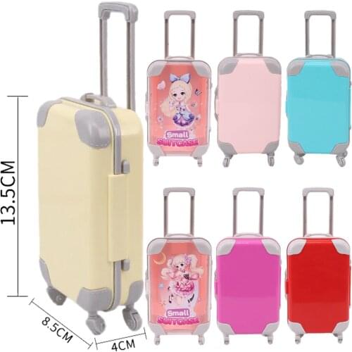 Doll Suitcase With Stickers Doll Accessories For 14-18 Inch Girl Doll & 43 cm New Born Baby Doll Items & Nenuco,Toys For Girls