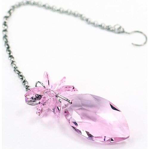 Top Quality 14mm Crystal Octago Beads With Horse Eye Shape Crystal Pendants Metal Chain For Christmas Tree Decoration And Gifts