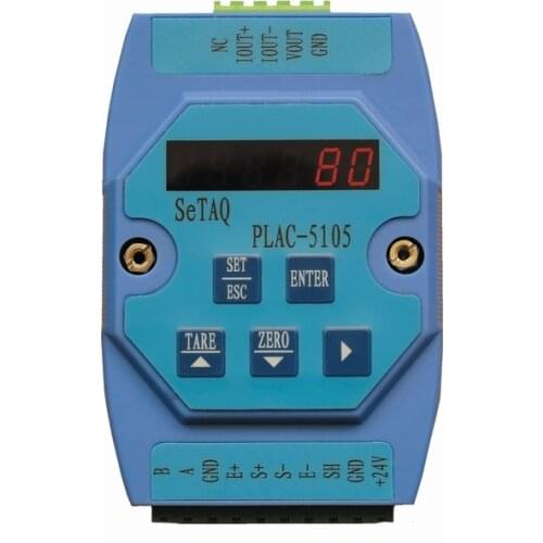 Weighing Indicator 6-digit LED Adam module Din Rail Mounting for load cells A/D RS485 Modbus, 4-20mA or 0-10V Analog Output