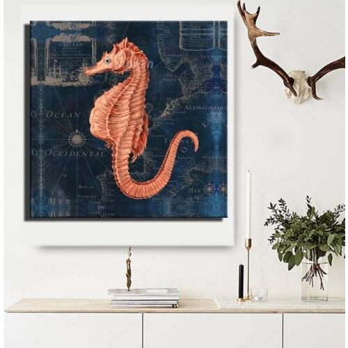 Animals Map diamond mosaic Paintings Lovely Sea Horse Crab And Lobster Sea diamond painting embroidery cross stitch Kid painting