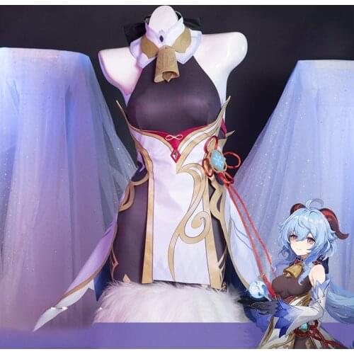 Game Cosplay Costume Genshin Impact Ganyu Cosplay Anime Sexy Halloween Costumes For Women Girls Jumpsuit Dress Carnaval Clothes